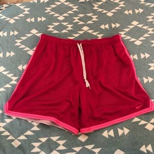 Nike Athletic Light Pink Side Striped Shorts